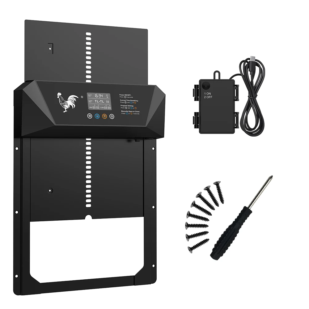 Automatic Chicken Coop Door with Timer Anti-Pinch Protection Easy Install Suitable for Chicken And Duck Farms
Automatic Chicken Coop Door with Timer Anti-Pinch Protection Easy Install Suitable for Chicken And Duck Farms