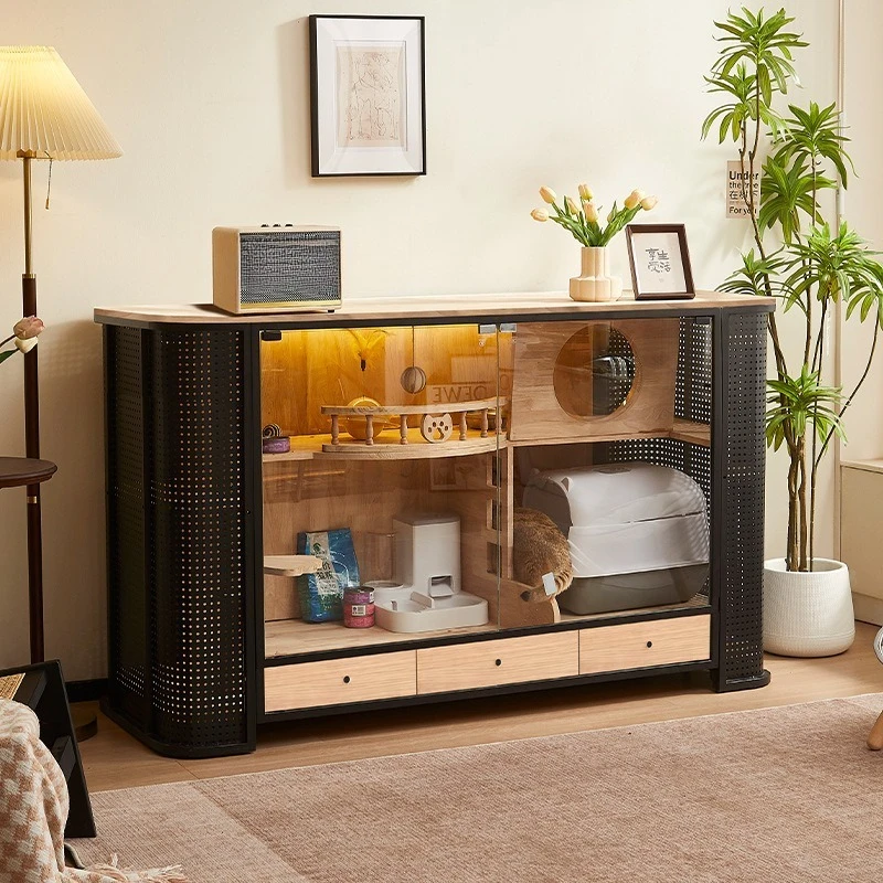 TV Cabinet Cat Villa Household Indoor Solid Wood Free Space with Toilet Integrated Cat Cabinet
TV Cabinet Cat Villa Household Indoor Solid Wood Free Space with Toilet Integrated Cat Cabinet