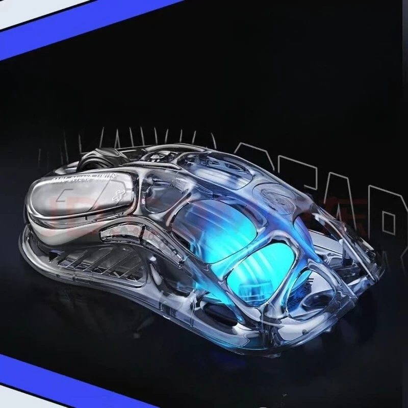 Bluetooth Wireless Tri-Mode Mechanical Transparent Hollow Gaming Mouse for PC and Laptop
Bluetooth Wireless Tri-Mode Mechanical Transparent Hollow Gaming Mouse for PC and Laptop