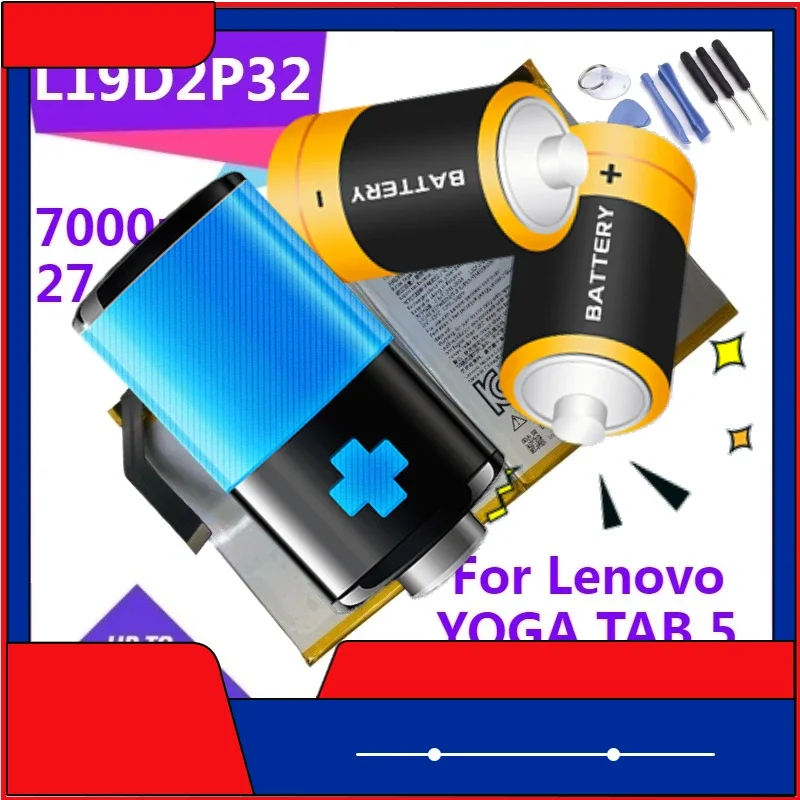 L19D2P32 Сменный аккумулятор для Lenovo YOGA TAB 5 Smart Tab PRC WOR YT-X705X YT-X705F, 7000 мАч/27,0 Втч, аккумулятор с инструментом
L19D2P32 Сменный аккумулятор для Lenovo YOGA TAB 5 Smart Tab PRC WOR YT-X705X YT-X705F, 7000 мАч/27,0 Втч, аккумулятор с инструментом
