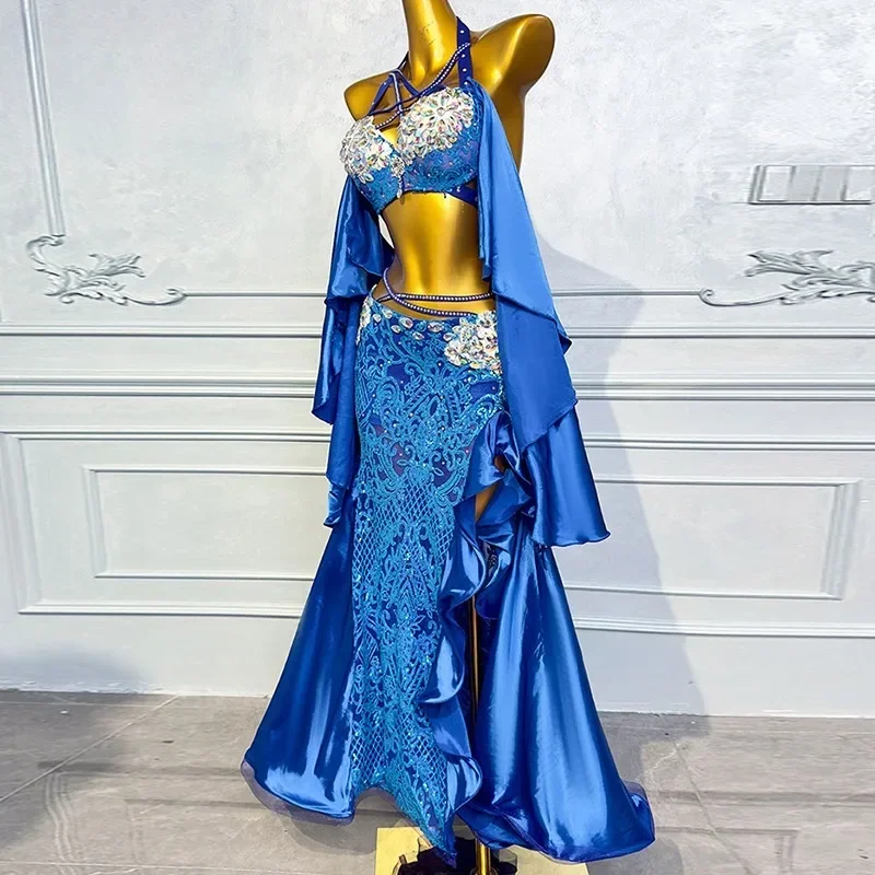 customized belly dance costume oriental dance performance dress rhinestone floating sleeve bra pearl fish tail long skirt set
customized belly dance costume oriental dance performance dress rhinestone floating sleeve bra pearl fish tail long skirt set