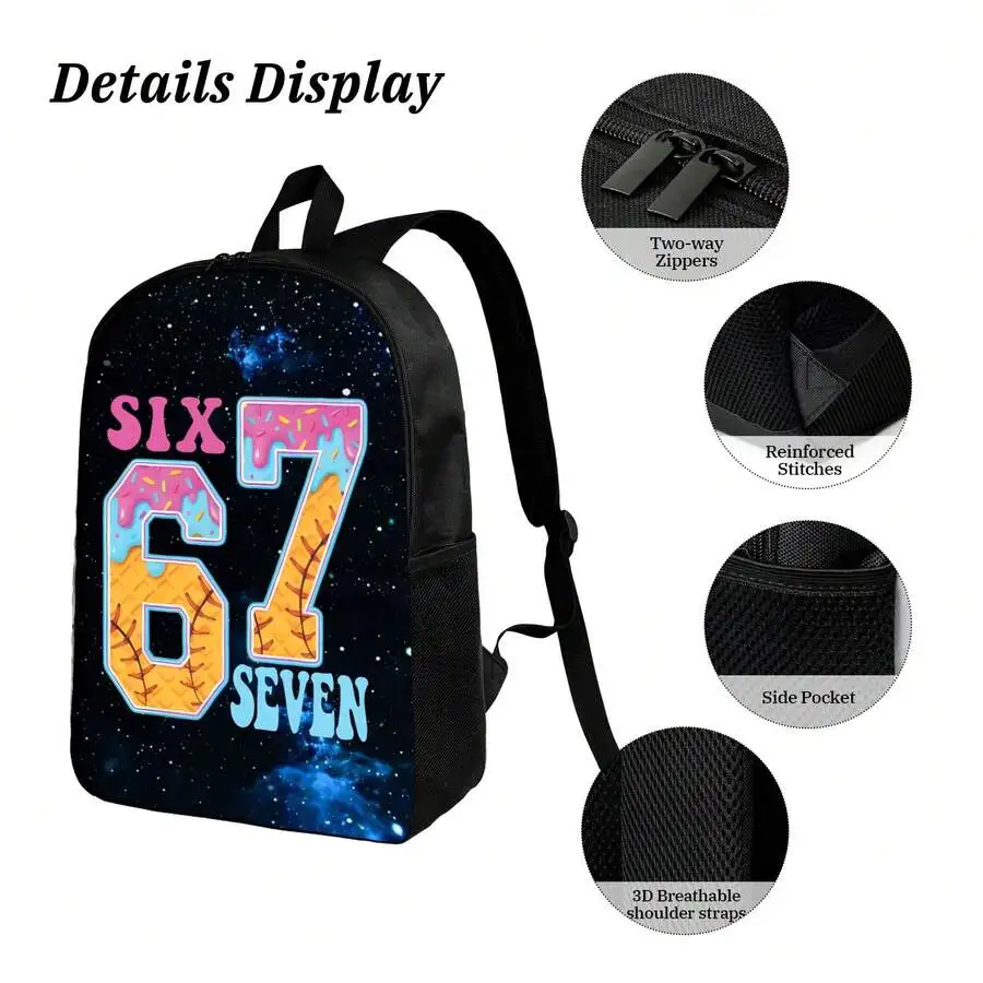 Funny Baseball Themed Six Seven Drip Ice Design Large Capacity Lightweight Backpack For Adults
Funny Baseball Themed Six Seven Drip Ice Design Large Capacity Lightweight Backpack For Adults