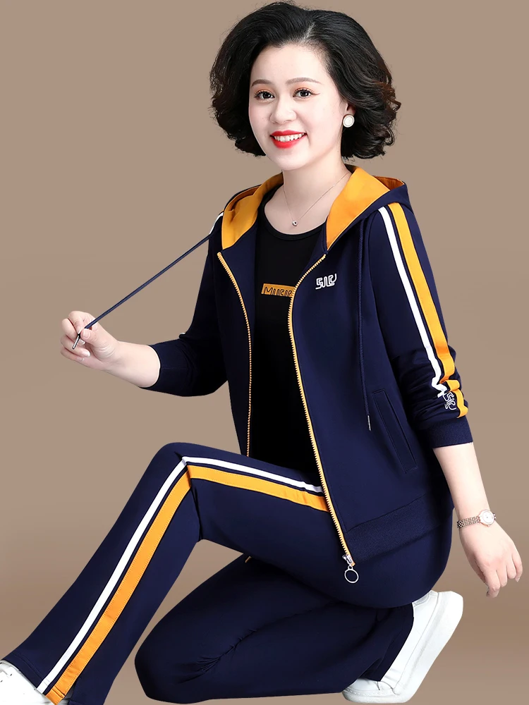 Casual Sportswear Set for Middle-Aged Women Spring Autumn Outerwear Top Faion Loose Fit Long Pants Zipper Closure Color
Casual Sportswear Set for Middle-Aged Women Spring Autumn Outerwear Top Faion Loose Fit Long Pants Zipper Closure Color