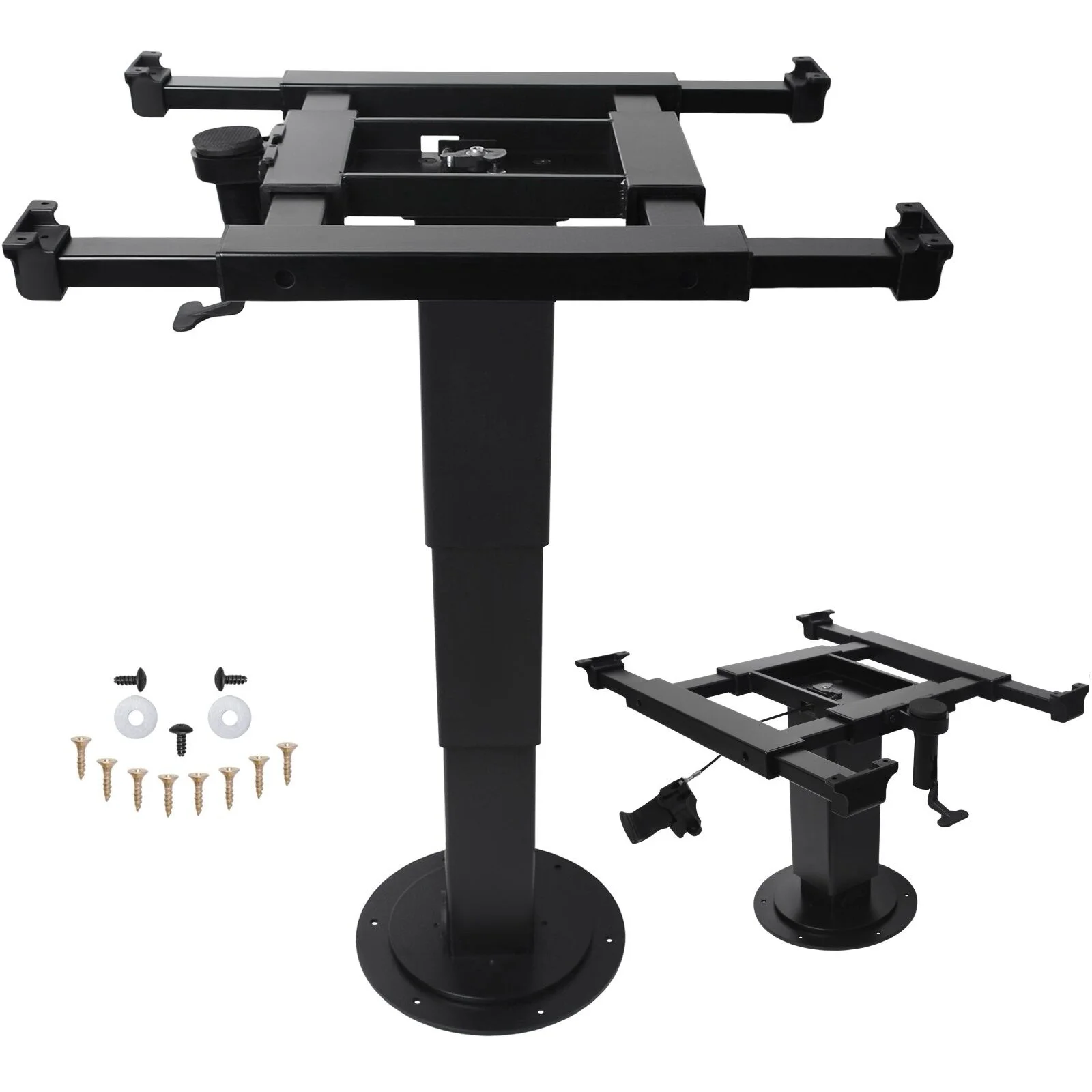 13" to 30" Adjustable RV Table Pedestal, Heavy Duty Pneumatic Gas Lift Base Mount with 4-Way Slider for Camper Van, Black
13" to 30" Adjustable RV Table Pedestal, Heavy Duty Pneumatic Gas Lift Base Mount with 4-Way Slider for Camper Van, Black