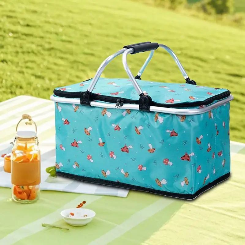 Picnic Basket Cooler Bag Insulated Waterproof Foldable Basket Cooler Outdoor Camping Food Storage Basket Handbag Picnic Bag
Picnic Basket Cooler Bag Insulated Waterproof Foldable Basket Cooler Outdoor Camping Food Storage Basket Handbag Picnic Bag