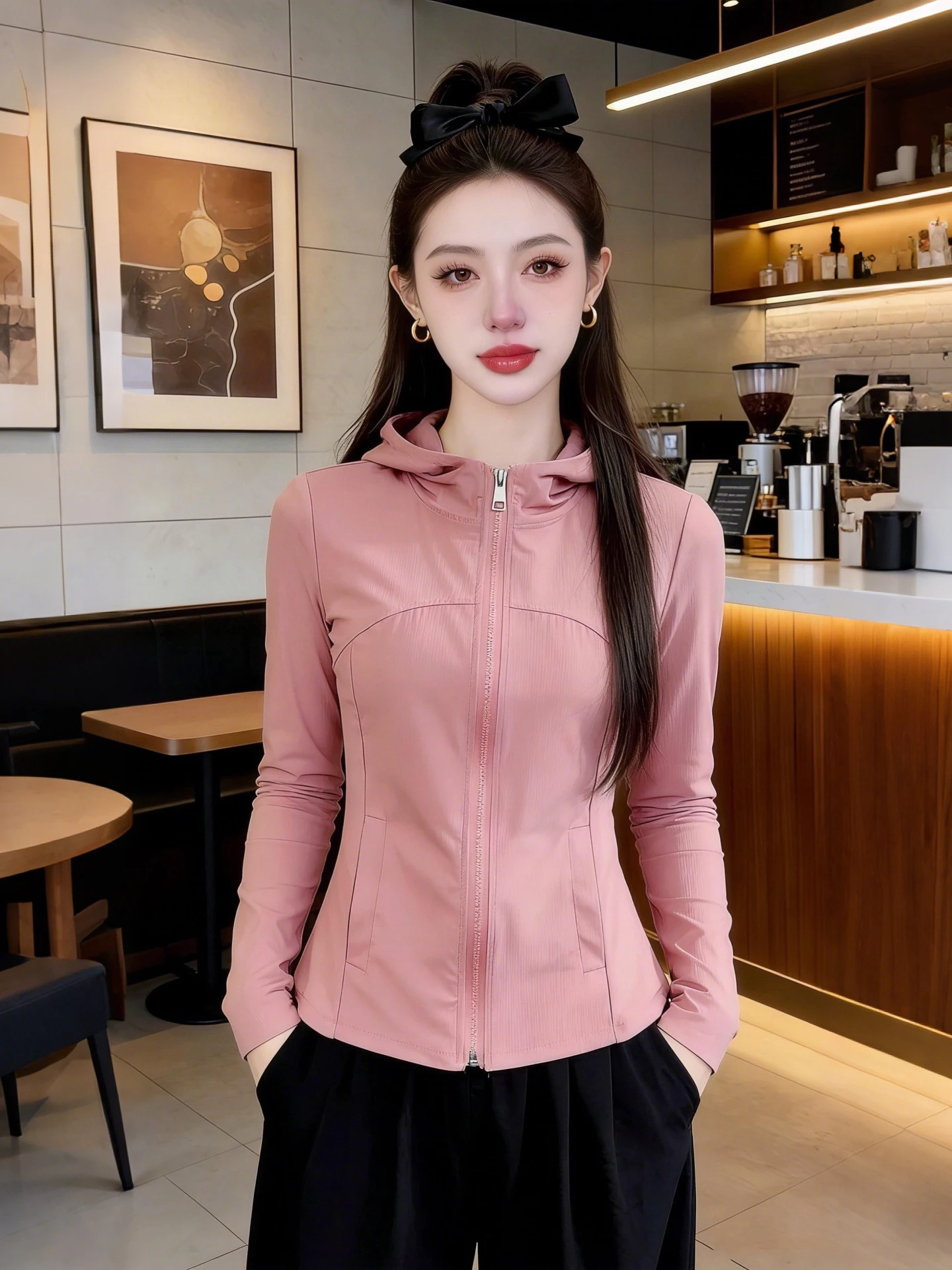 Women's Slim Fit Short Jacket with Hood Cool Sensation Sun Protection Zipper Anti Aging Summer New Style Stand Collar Top
Women's Slim Fit Short Jacket with Hood Cool Sensation Sun Protection Zipper Anti Aging Summer New Style Stand Collar Top