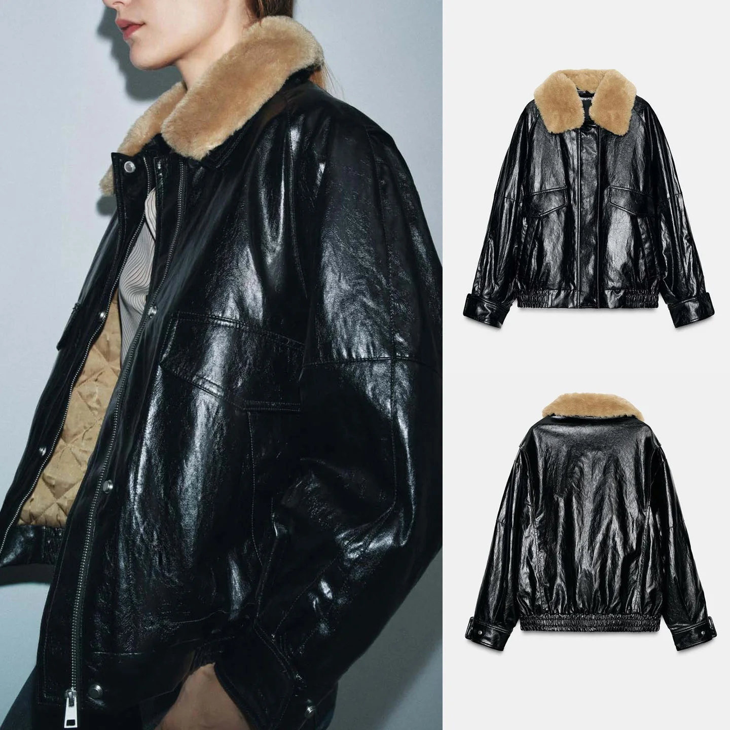 Fall Winter New Arrival Women's mat Sle Long Sve Faux Fur Collar Jaet Coat Commute Regular Zipper Closure
Fall Winter New Arrival Women's mat Sle Long Sve Faux Fur Collar Jaet Coat Commute Regular Zipper Closure