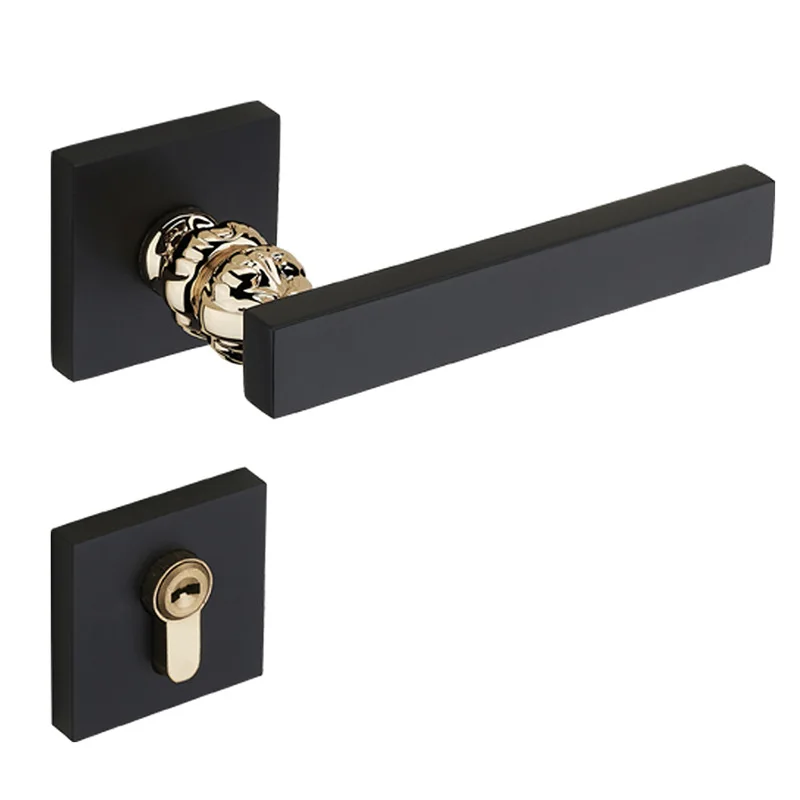 Brass forged simple European interior bright gold and silver handle split single-tongue universal lock
Brass forged simple European interior bright gold and silver handle split single-tongue universal lock