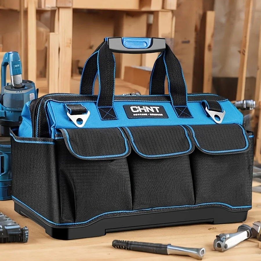1pc Canvas Tool Bag - Multi-Pocket Organizer for Electricians/Workshop | Reinforced Handles & Shoulder Strap, Black & Navy
1pc Canvas Tool Bag - Multi-Pocket Organizer for Electricians/Workshop | Reinforced Handles & Shoulder Strap, Black & Navy