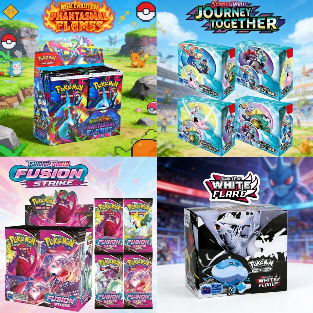 English Pokemon 151 Prismatic FUSION JOURNEY SURGING APARKS PHANTASMAL FLAMES Booster Battle Transaction Card Toy Gift
English Pokemon 151 Prismatic FUSION JOURNEY SURGING APARKS PHANTASMAL FLAMES Booster Battle Transaction Card Toy Gift