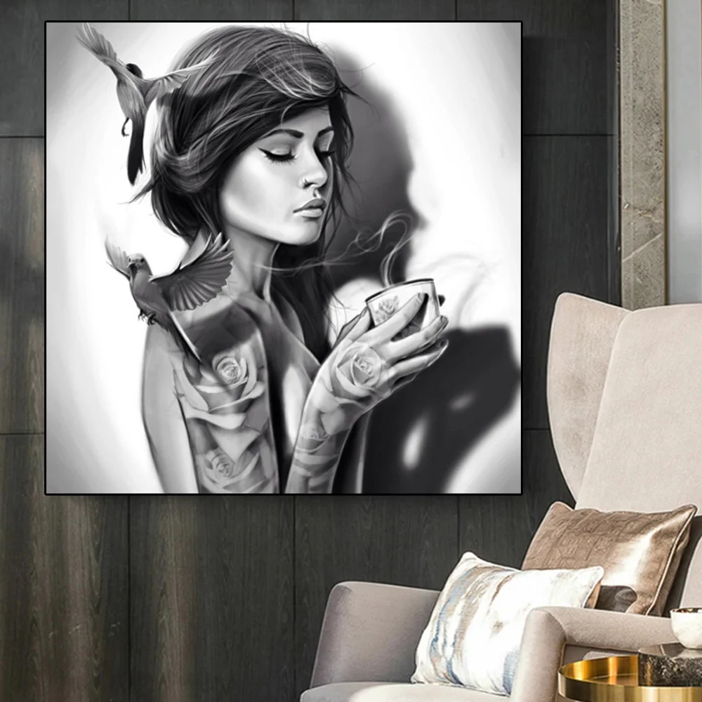 Abstract Skull Black and White Tattoo Canvas Painting,Women Poster,Flower,Animal Wall Art Print,Nordic Corridor,Room,Home Decor
Abstract Skull Black and White Tattoo Canvas Painting,Women Poster,Flower,Animal Wall Art Print,Nordic Corridor,Room,Home Decor
