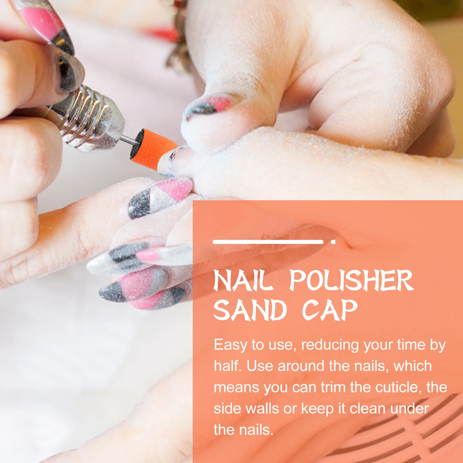 10pcs Sanding Caps For Nail Grinding Head Manicure Tool Kit Nail Art Polishing Cap Wear-Resistant Rust-Proof Portable
10pcs Sanding Caps For Nail Grinding Head Manicure Tool Kit Nail Art Polishing Cap Wear-Resistant Rust-Proof Portable