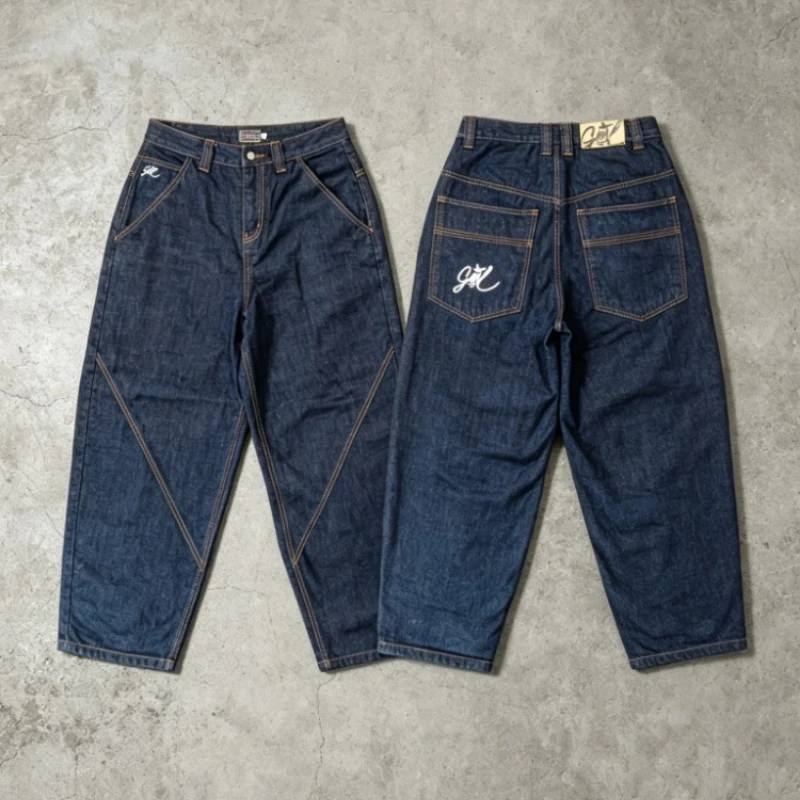 Y2K Street Skater Jeans Baggy Blue Raw Embroidery Logo Denim Pants New American Retro Hip Hop Streetwear Unisex Loose Trousers
Y2K Street Skater Jeans Baggy Blue Raw Embroidery Logo Denim Pants New American Retro Hip Hop Streetwear Unisex Loose Trousers