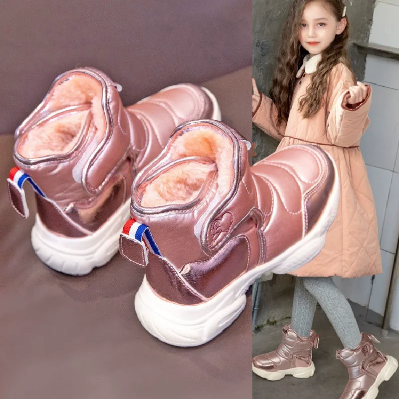 Girls Fleece Lined Shoes Winter Kids Thick Warm Snow Boots Casual Mid-Calf Cotton Boots Children's Leisure Shoes
Girls Fleece Lined Shoes Winter Kids Thick Warm Snow Boots Casual Mid-Calf Cotton Boots Children's Leisure Shoes