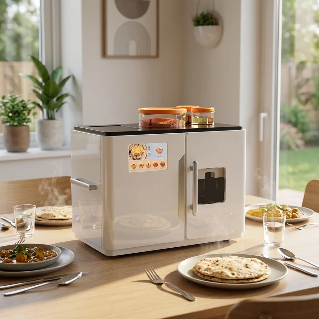Intelligent Fully Automatic Household Robot Roti Chapati Flatbread Maker Pancake Crepe Tortilla Machine RM01001
Intelligent Fully Automatic Household Robot Roti Chapati Flatbread Maker Pancake Crepe Tortilla Machine RM01001