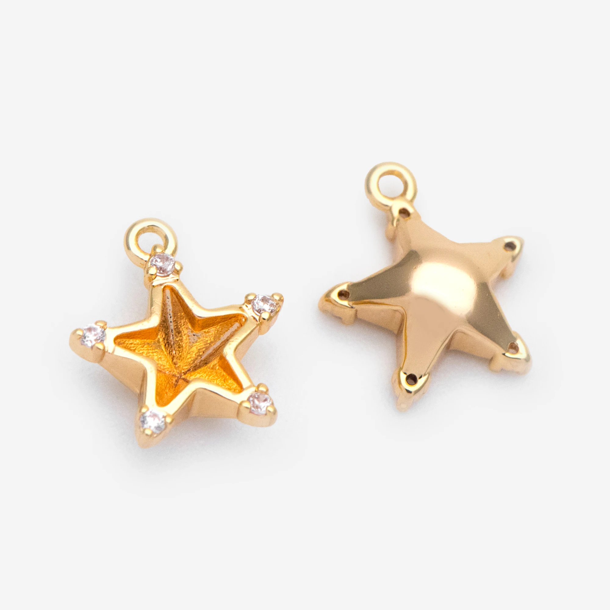10pcs Micro Paved Star Charms, Real Gold Plated Brass Pendants 10x9mm, For Jewelry Making Diy Accessories (GB-162-G)
10pcs Micro Paved Star Charms, Real Gold Plated Brass Pendants 10x9mm, For Jewelry Making Diy Accessories (GB-162-G)