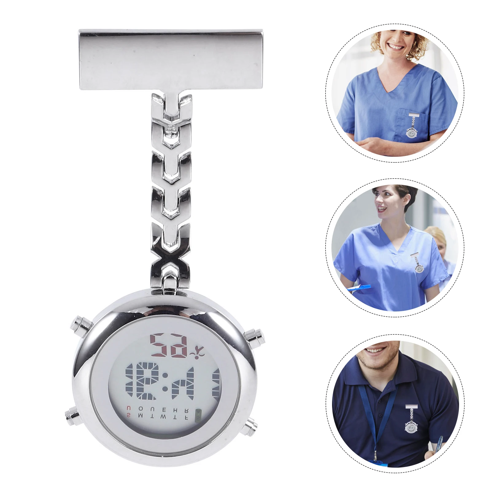 Electronic Digital Chest Watch Nurses Watches Silver Pendant Unisex Lapel Pin Nurse Watch Dust Free Strong
Electronic Digital Chest Watch Nurses Watches Silver Pendant Unisex Lapel Pin Nurse Watch Dust Free Strong