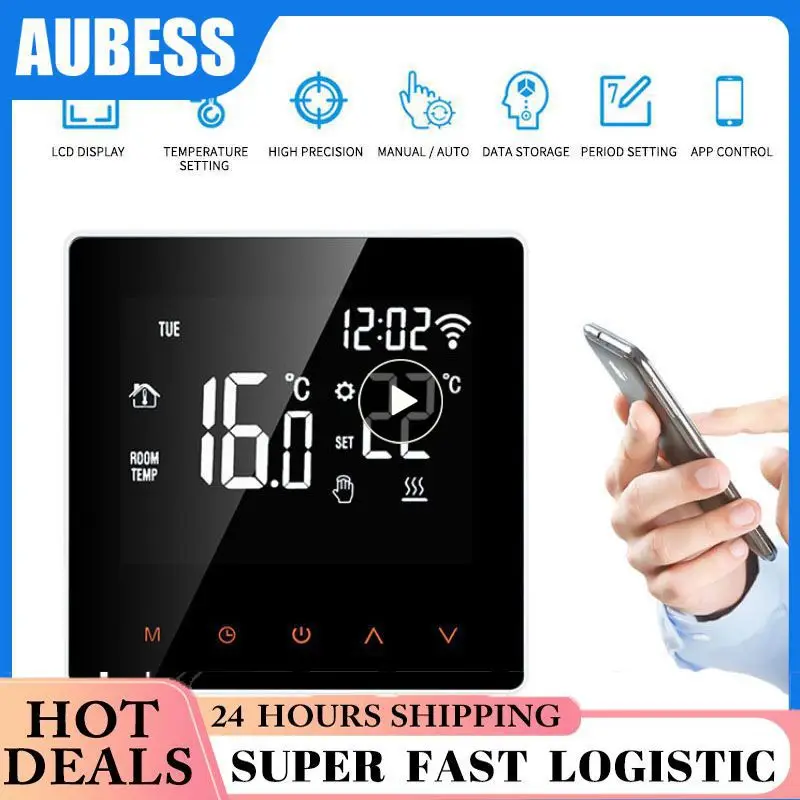 WiFi Smart Thermostat, Electric Floor Heating Water/Gas Boiler Temperature Remote Control for Home, Alexa
WiFi Smart Thermostat, Electric Floor Heating Water/Gas Boiler Temperature Remote Control for Home, Alexa