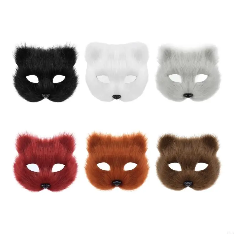 68UA Plush Animal Cats Mask Furry Cats Half Face Mask For Adult Masquerade Halloween
68UA Plush Animal Cats Mask Furry Cats Half Face Mask For Adult Masquerade Halloween