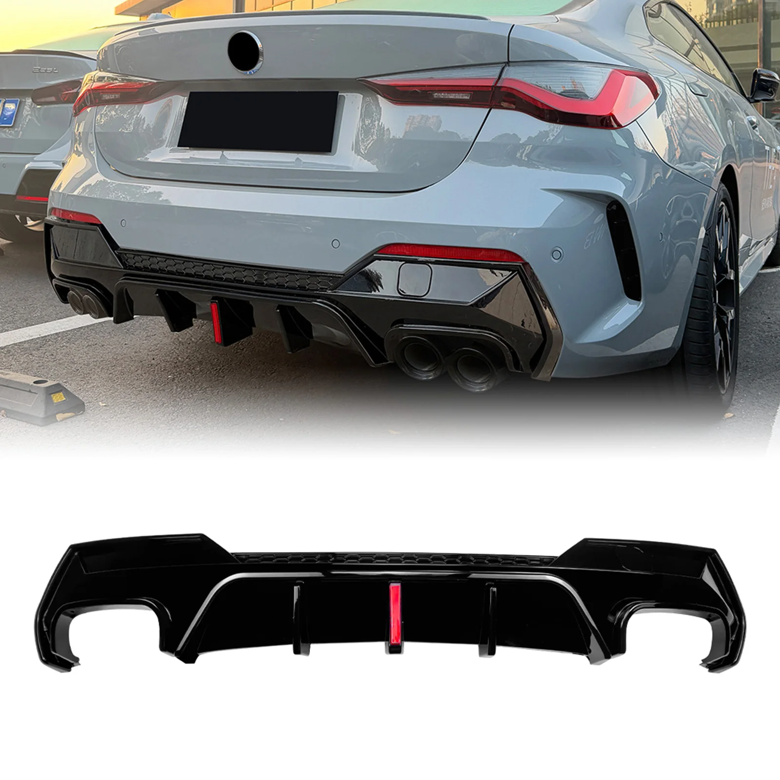 Carbon Fiber Look/Gloss Black Rear Bumper Diffuser Spoiler Lip For 2020-2025 BMW 4 Series G22 G23 420i 430i 440i M440i M Sport
Carbon Fiber Look/Gloss Black Rear Bumper Diffuser Spoiler Lip For 2020-2025 BMW 4 Series G22 G23 420i 430i 440i M440i M Sport