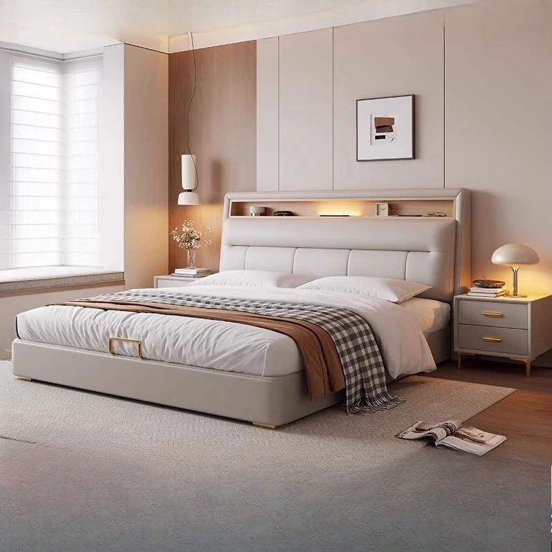 Comfortable Fashionable Beds Designer Master Bedroom Minimalist European Beds Modern Wedding Cama De Casal Bedroom Furniture
Comfortable Fashionable Beds Designer Master Bedroom Minimalist European Beds Modern Wedding Cama De Casal Bedroom Furniture