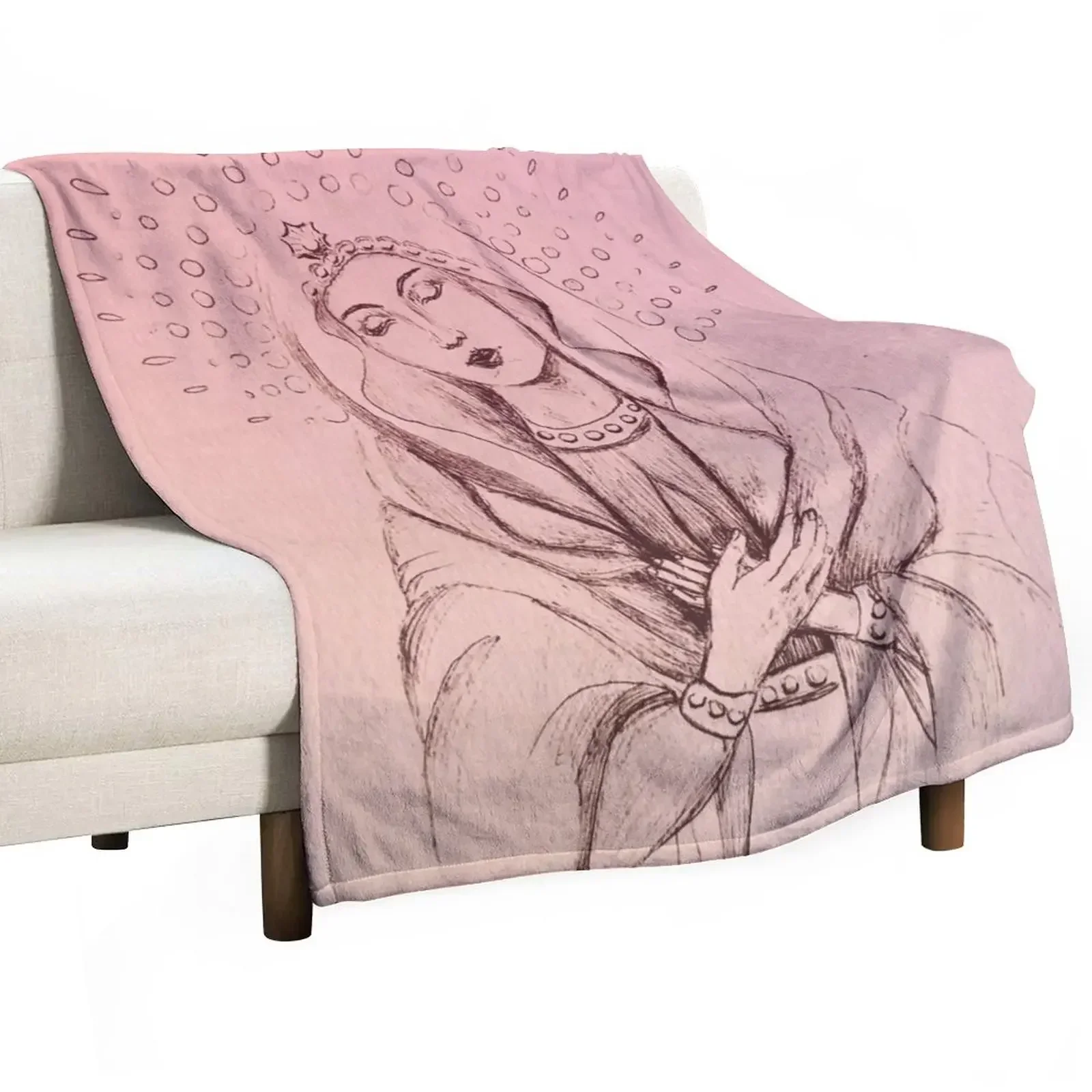 Mother Mary Heart in Pink Throw Blanket Large Thermal Blankets 
Mother Mary Heart in Pink Throw Blanket Large Thermal Blankets