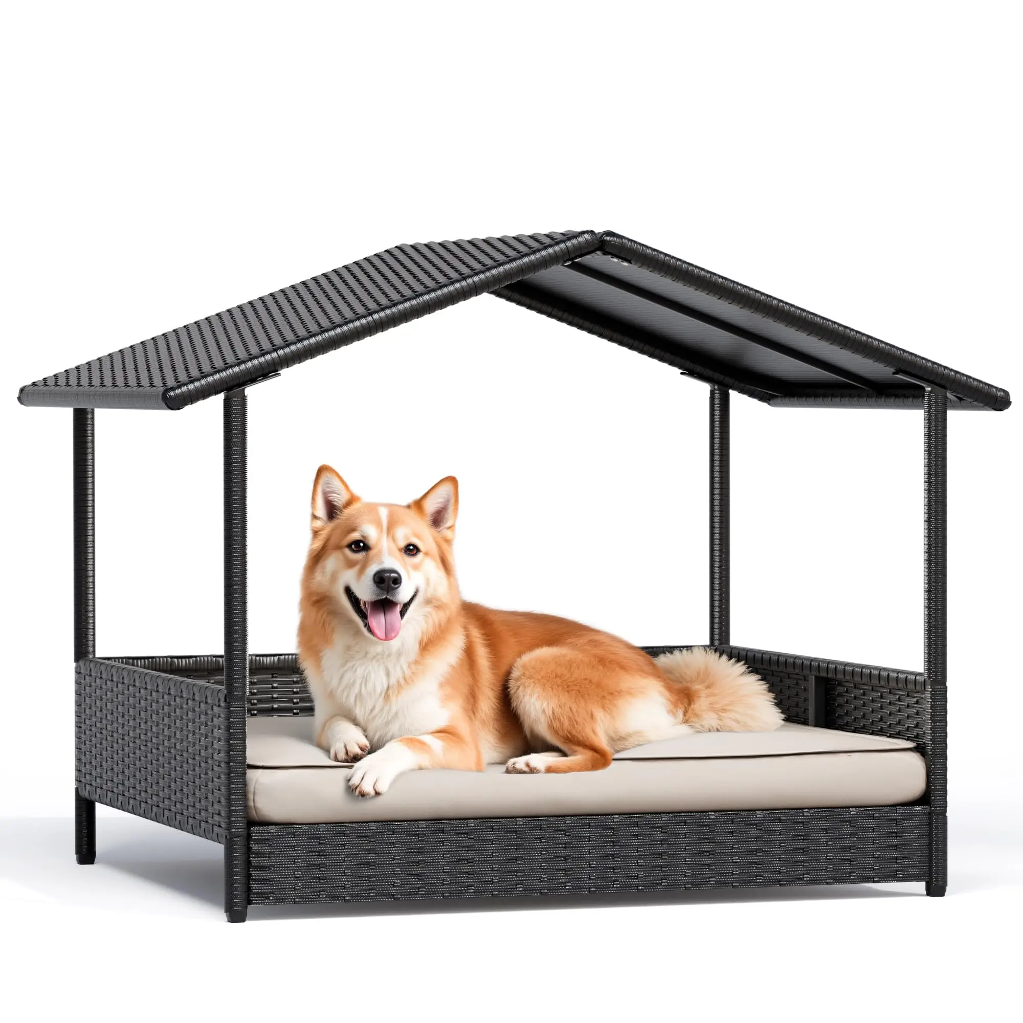 New Wicker Dog House for Small/Medium Dogs Outdoor Indoor Elevated Dog Shelter Pet Bed with Cushion
New Wicker Dog House for Small/Medium Dogs Outdoor Indoor Elevated Dog Shelter Pet Bed with Cushion