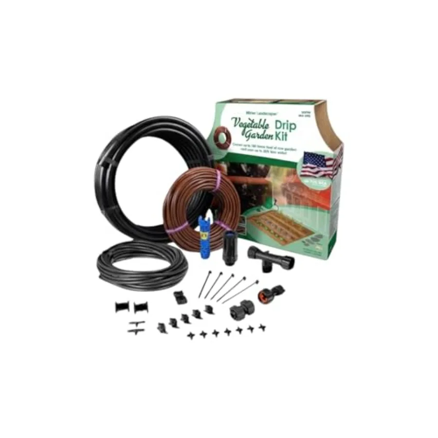Vegetable Garden Drip Kit with 6 in Spacing for Outdoor Use UV-Resistant Black Polyethylene Tubing Easy-Install Pressure-Compen
Vegetable Garden Drip Kit with 6 in Spacing for Outdoor Use UV-Resistant Black Polyethylene Tubing Easy-Install Pressure-Compen