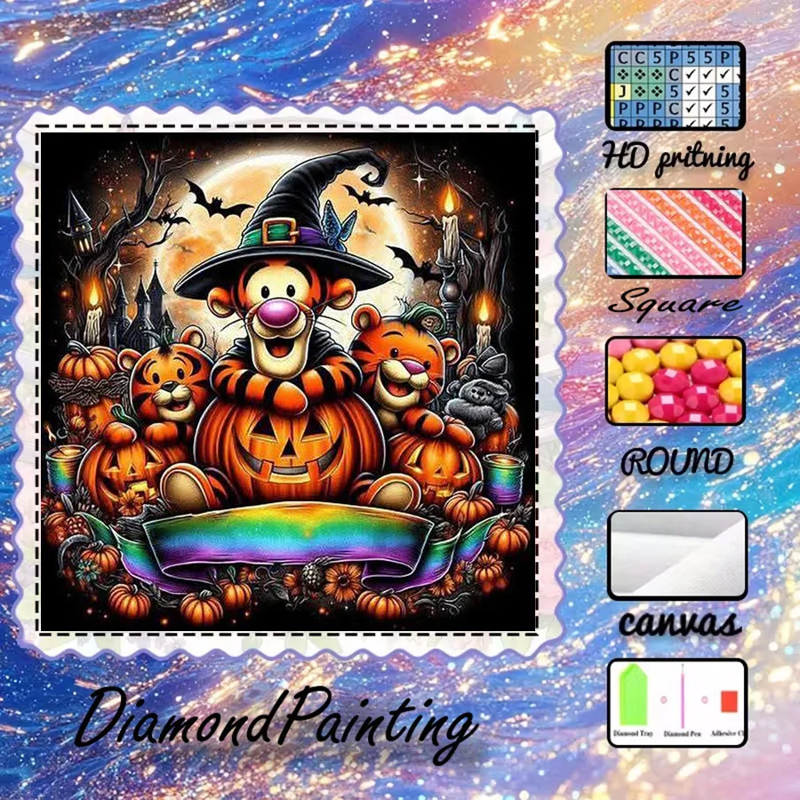 1 piece - Potdemiel-5D-DIY - Flocking cloth - Special drill - Diamond painting set - Halloween, cartoon - Diamond art
1 piece - Potdemiel-5D-DIY - Flocking cloth - Special drill - Diamond painting set - Halloween, cartoon - Diamond art
