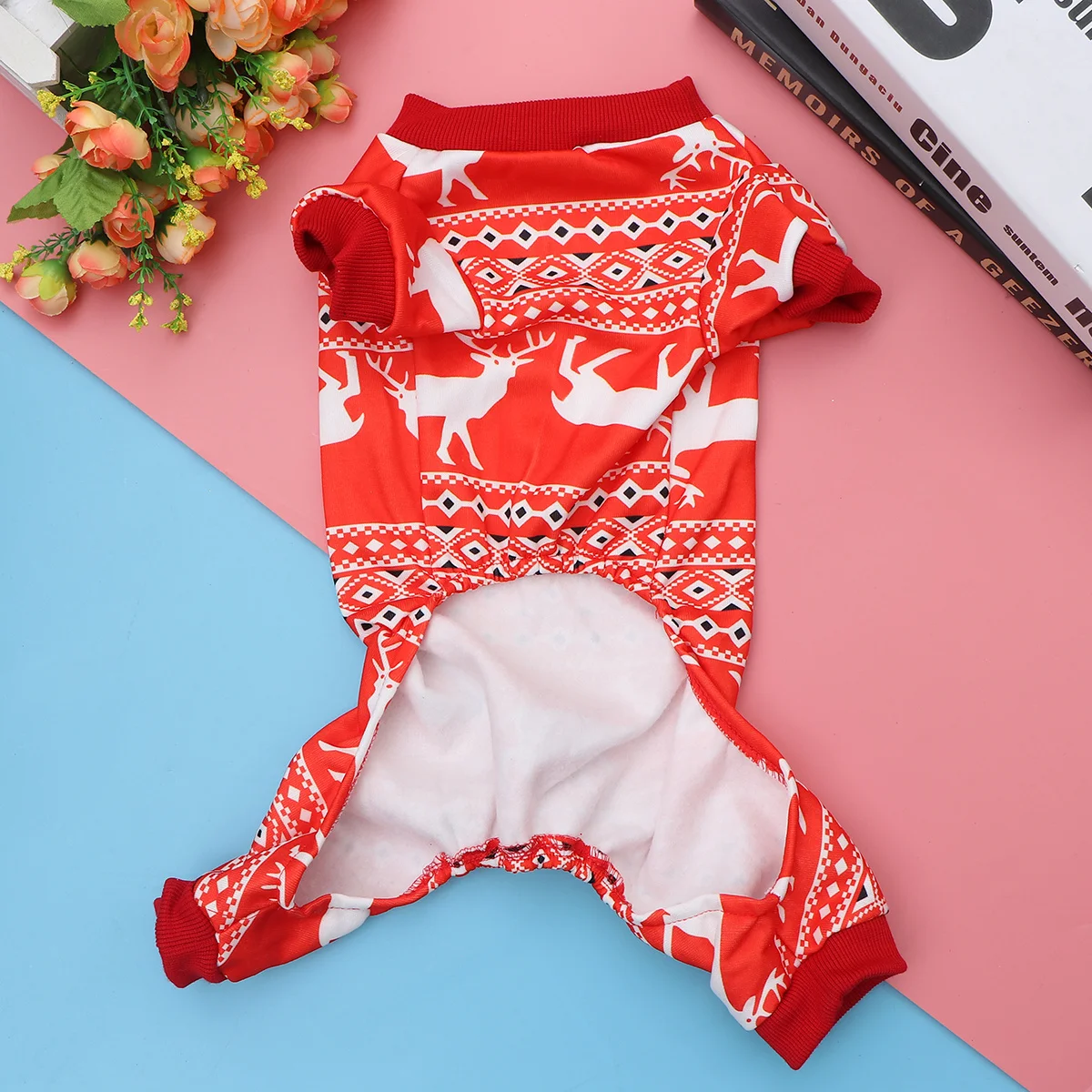 Christmas Dog Clothes Red Size L Warm Elk Pattern Pet Costume Puppy Coat Soft Acrylic Fiber for Outdoor Party Photos
Christmas Dog Clothes Red Size L Warm Elk Pattern Pet Costume Puppy Coat Soft Acrylic Fiber for Outdoor Party Photos