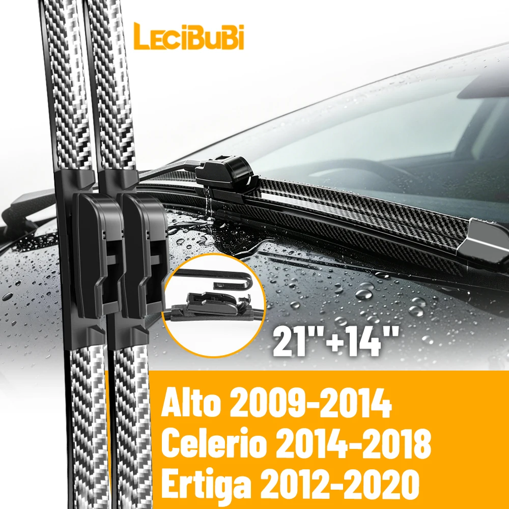 2pcs Front Windshield Windscreen Wiper Blades For Suzuki Alto Celerio Ertiga Carbon Fibre Rubber Brushes Car Accessories 21"+14"
2pcs Front Windshield Windscreen Wiper Blades For Suzuki Alto Celerio Ertiga Carbon Fibre Rubber Brushes Car Accessories 21"+14"
