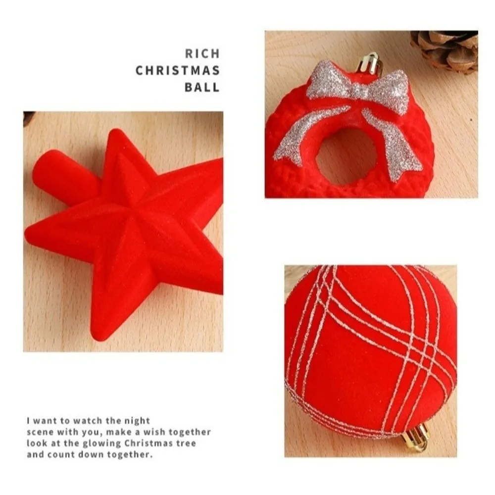 38PCS Velvet Material Christmas Decorations Ball Pendant European-style Flocked Christmas Balls Multicolor DIY Crafts
38PCS Velvet Material Christmas Decorations Ball Pendant European-style Flocked Christmas Balls Multicolor DIY Crafts
