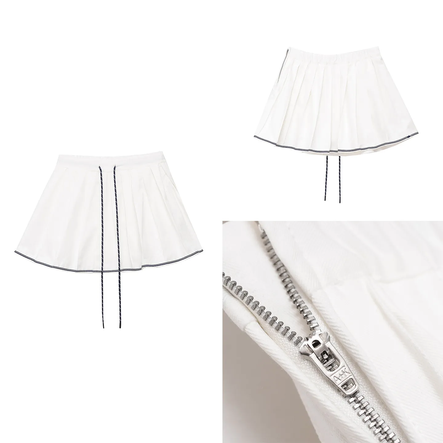Casual Women's Skirt Spring 2026 High Waist Pleated Gingham Checkered Drawstring Tied Hem Contrast Color Lace Detailing
Casual Women's Skirt Spring 2026 High Waist Pleated Gingham Checkered Drawstring Tied Hem Contrast Color Lace Detailing