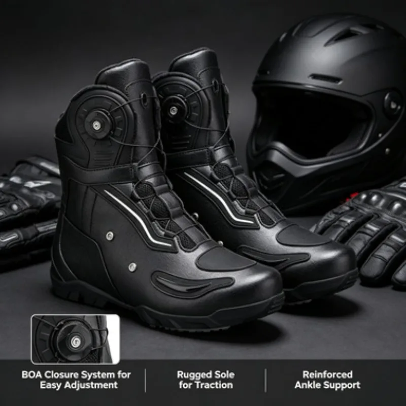 Leather Waterproof Motorcycle Boot Motorcycle Boots Sports Shoes Motorcycle Equipment Bicycle Boots Retro Riding Shoes Motor Van
Leather Waterproof Motorcycle Boot Motorcycle Boots Sports Shoes Motorcycle Equipment Bicycle Boots Retro Riding Shoes Motor Van