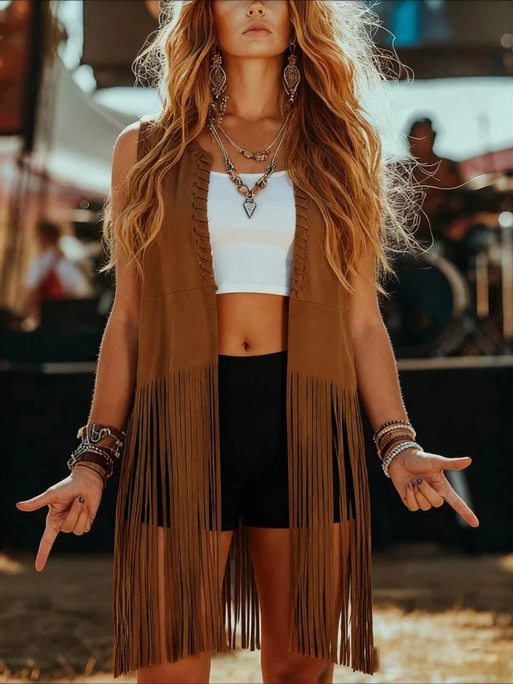 Vintage O-neck Tassel Hem Sleeveless Vest Leisure Hollow Out Women's Commuting Coat Summer New Bohemian Style Ladies Cardigans
Vintage O-neck Tassel Hem Sleeveless Vest Leisure Hollow Out Women's Commuting Coat Summer New Bohemian Style Ladies Cardigans