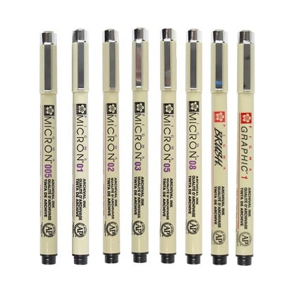 Набор ручек Pigma Micron 8, черные тонкие ручки, художественный рисунок, эскизы, каллиграфия, графический дизайн, иллюстрация, ремесло
Набор ручек Pigma Micron 8, черные тонкие ручки, художественный рисунок, эскизы, каллиграфия, графический дизайн, иллюстрация, ремесло