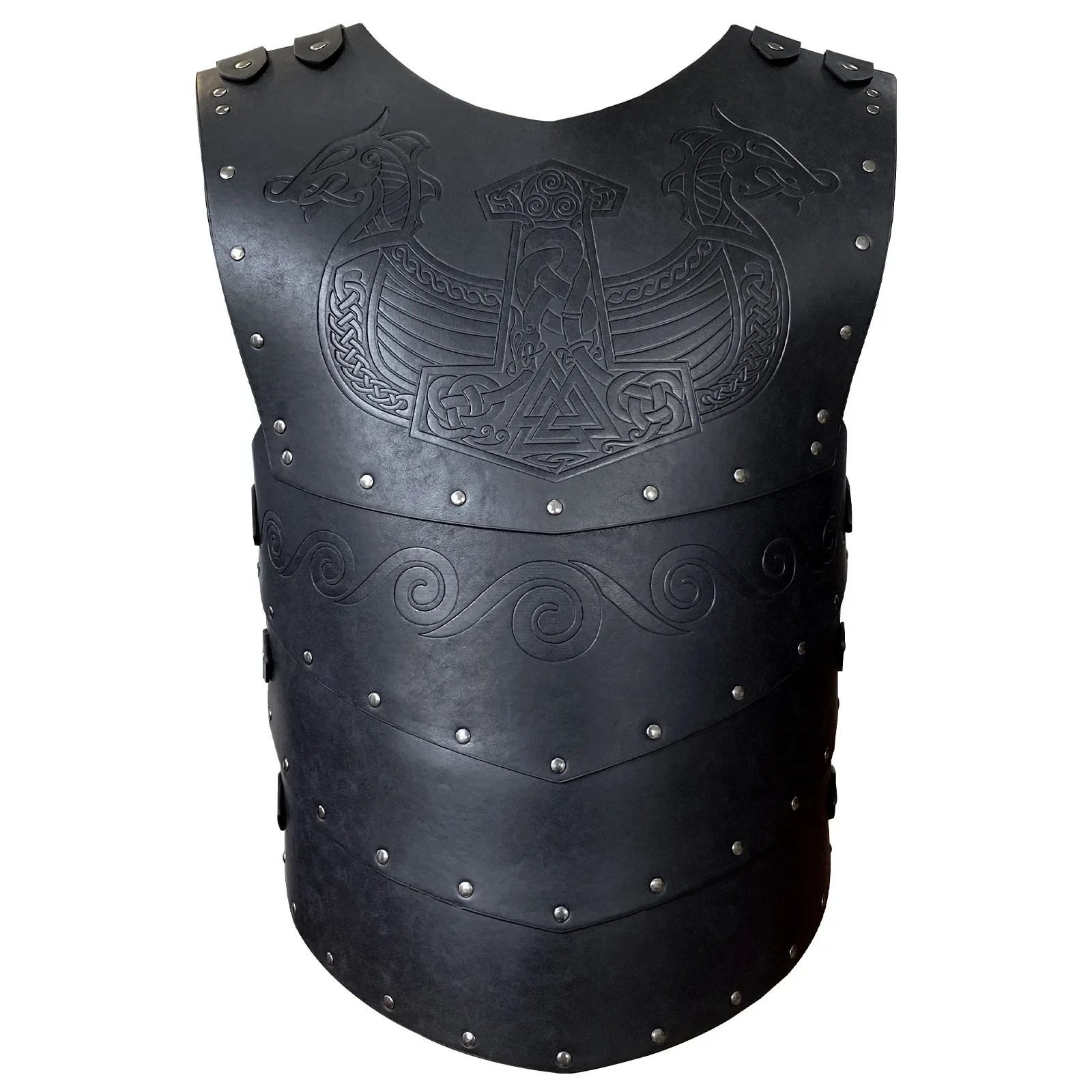 DAOHUAN Vintage Tactical Vest Nordic Viking Bust Leather Armor Vintage Embossed Riveted Armor 밀리터리
DAOHUAN Vintage Tactical Vest Nordic Viking Bust Leather Armor Vintage Embossed Riveted Armor 밀리터리