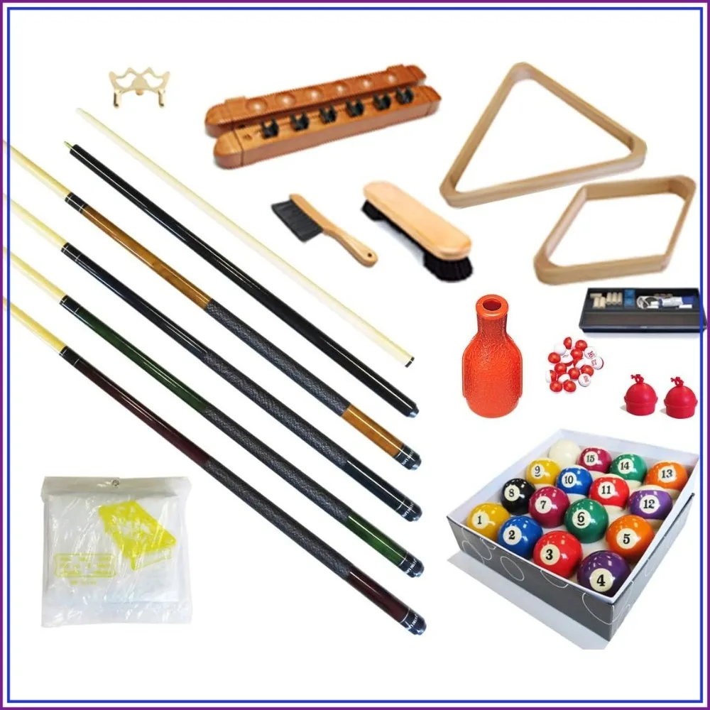 Premium Billiard 32 Pieces Accessory Kit - Pool Cue Sticks Bridge Ball Sets for Home Game Room
Premium Billiard 32 Pieces Accessory Kit - Pool Cue Sticks Bridge Ball Sets for Home Game Room
