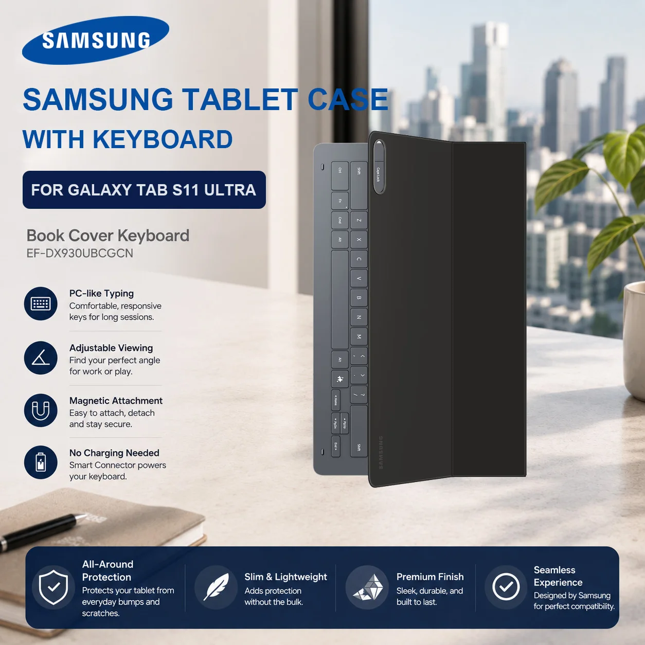 Samsung Original tablet case for Galaxy Tab S11 Ultra EF-DX930UBCGCN POGO Fast Connect S11Ultra's Book Cover foldable Stand
Samsung Original tablet case for Galaxy Tab S11 Ultra EF-DX930UBCGCN POGO Fast Connect S11Ultra's Book Cover foldable Stand