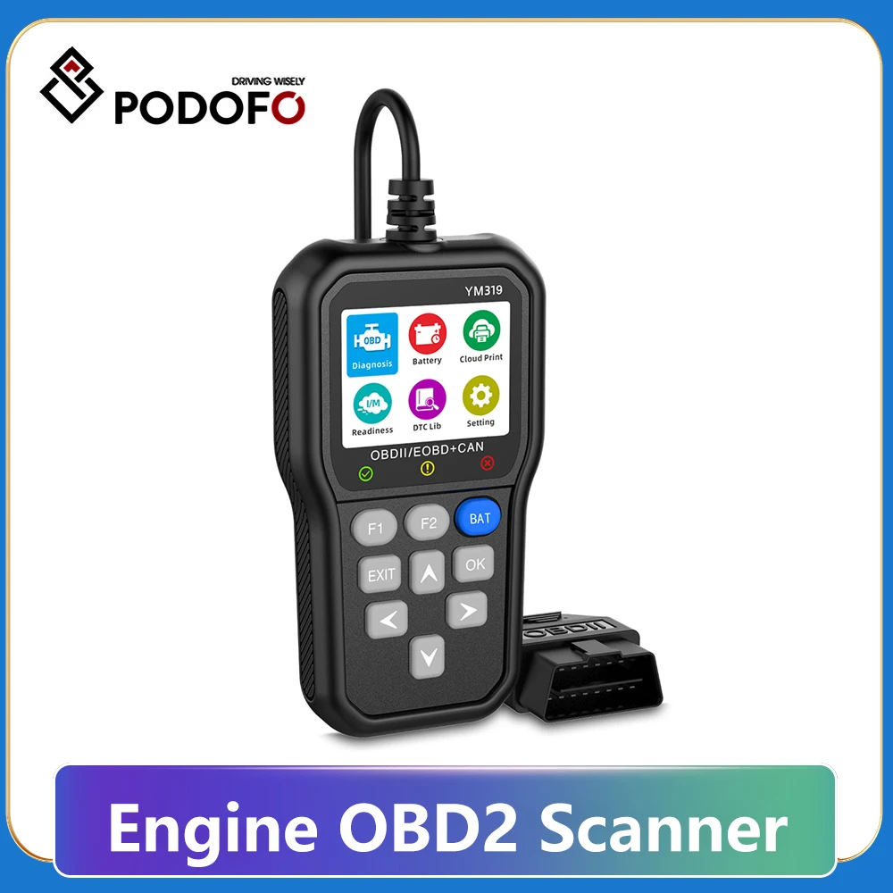 Podofo Универсальный автомобильный сканер OBD2 Диагностический инструмент Считыватель кодов двигателя со сбросом кода неисправности Проверка смога Живые данные Тест батареи
Podofo Универсальный автомобильный сканер OBD2 Диагностический инструмент Считыватель кодов двигателя со сбросом кода неисправности Проверка смога Живые данные Тест батареи