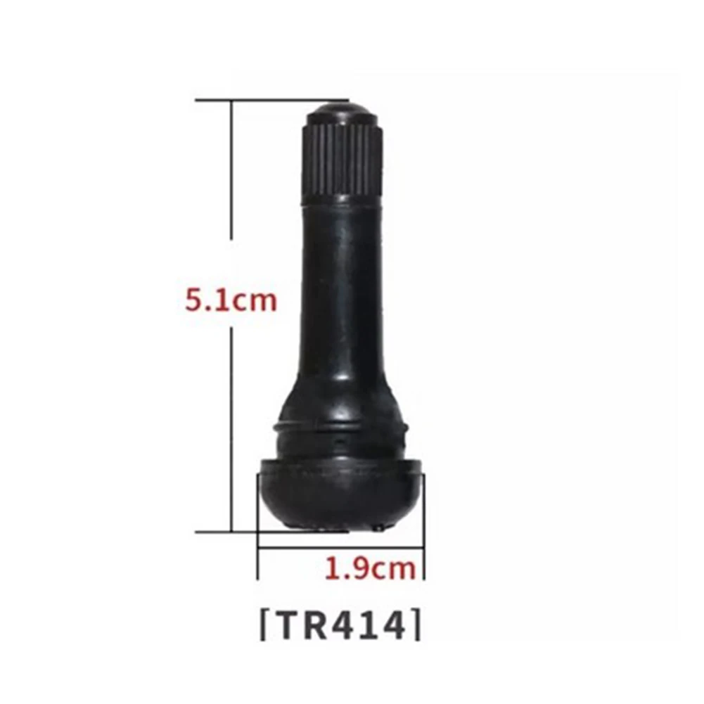 TR414 Rubber Nozzle 4pcs 50 X 19mm Black Rubber TR-414 With Valve Core Hot Sale Replacement Accessories Universal
TR414 Rubber Nozzle 4pcs 50 X 19mm Black Rubber TR-414 With Valve Core Hot Sale Replacement Accessories Universal