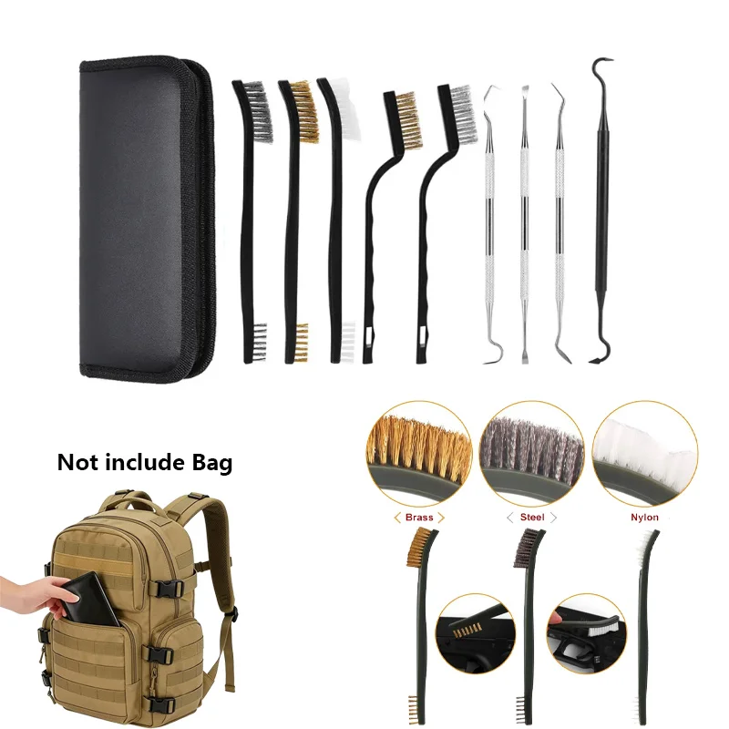 Gun Cleaning Kit Pick Set Tool for All Guns Stainless Steel Ploymer Picks Double-Ended Nylon Brass Steel Brush Set with Case
Gun Cleaning Kit Pick Set Tool for All Guns Stainless Steel Ploymer Picks Double-Ended Nylon Brass Steel Brush Set with Case