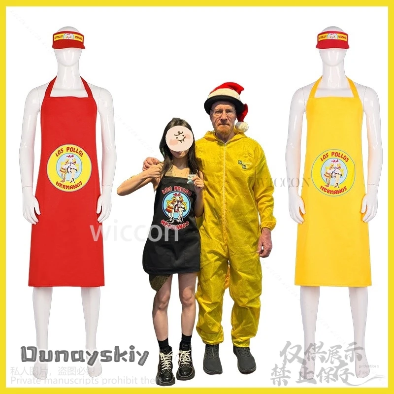 Breaking Movie Cosplay Bad Fried Chicken Clerk Apron Uniforms Costume For TV Show Red Yellow Suit Halloween Roleplay Customized
Breaking Movie Cosplay Bad Fried Chicken Clerk Apron Uniforms Costume For TV Show Red Yellow Suit Halloween Roleplay Customized