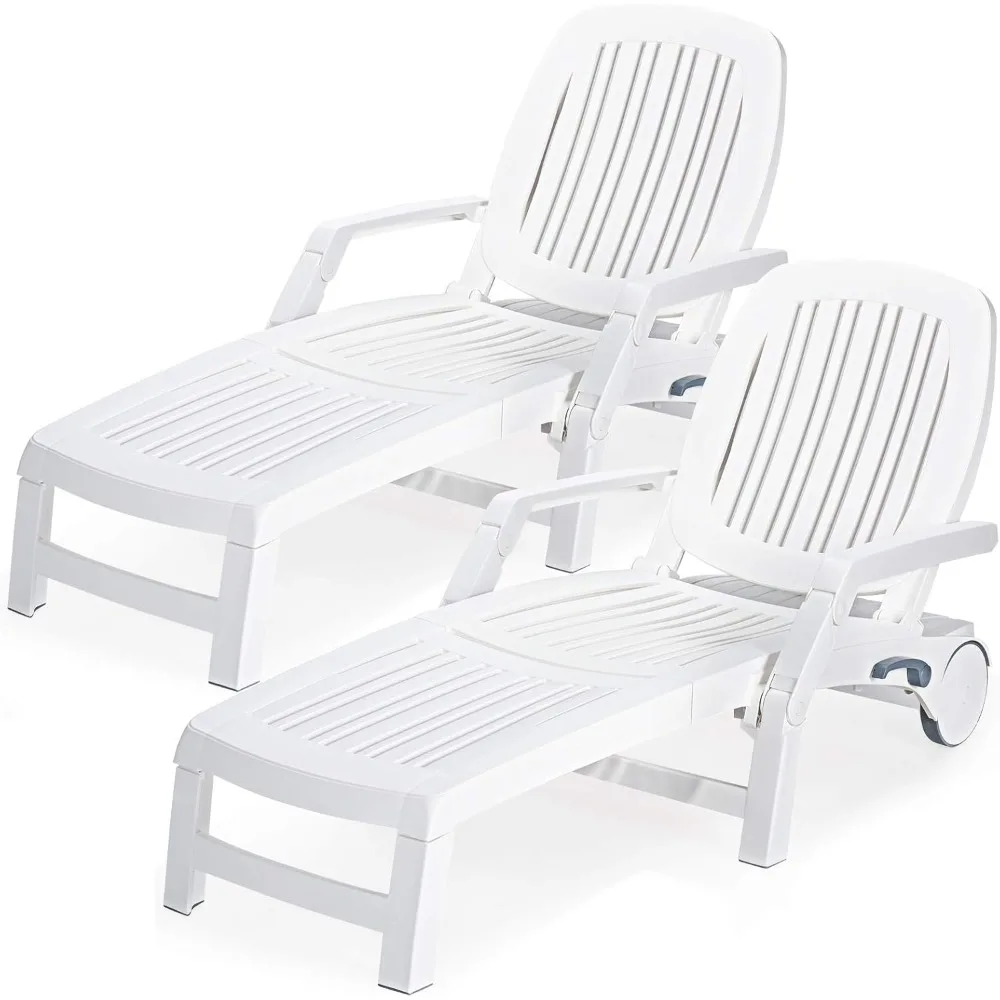 Chaise Lounge Outdoor 6 Adjustable Backrests Lounge Chair Recliner with Wheels for Patio, Poolside, Garden Foldable Beach Sunba
Chaise Lounge Outdoor 6 Adjustable Backrests Lounge Chair Recliner with Wheels for Patio, Poolside, Garden Foldable Beach Sunba