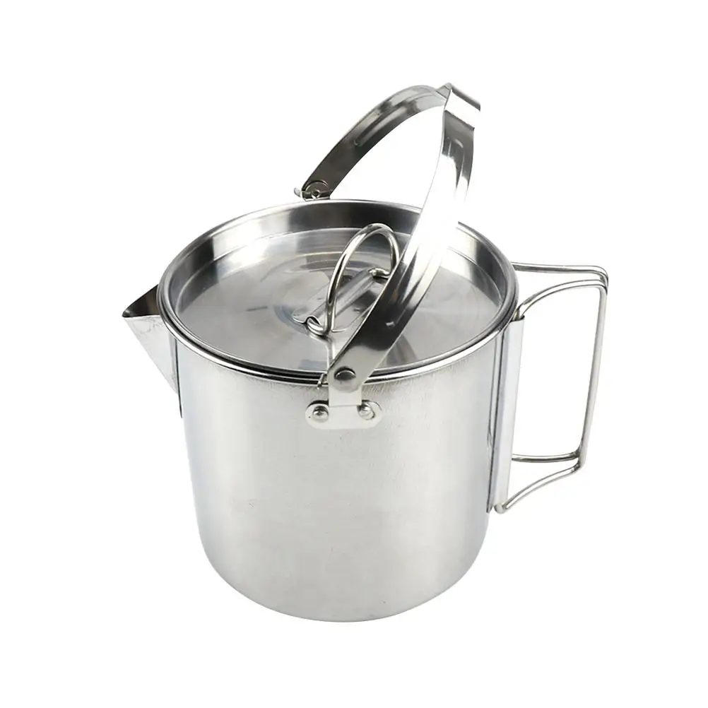 Stainless Steel Kettle Hanging Pot Boil Water Camping Small Lightweight Foldable Handle Easy Pour Durable Soup Portable Cookware
Stainless Steel Kettle Hanging Pot Boil Water Camping Small Lightweight Foldable Handle Easy Pour Durable Soup Portable Cookware