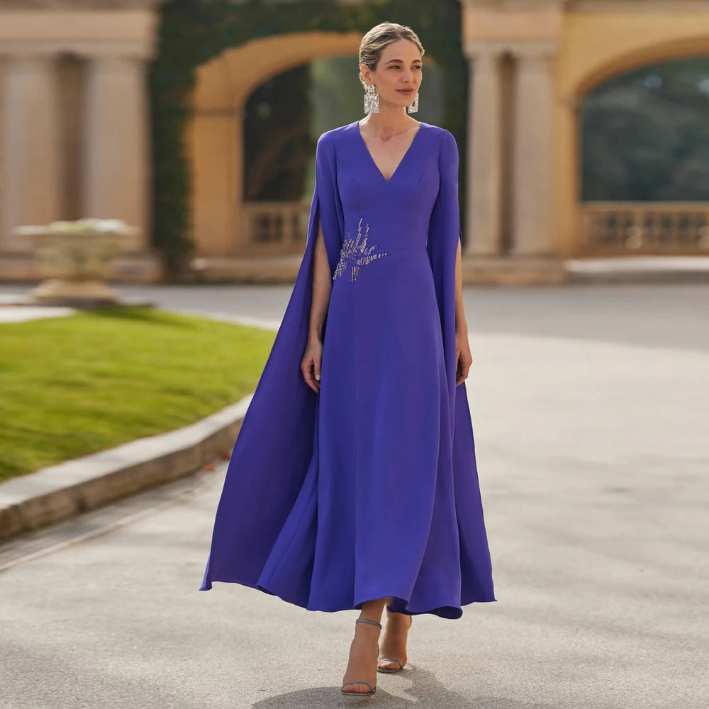 Elegant Mother of the Bride Dresses V Neck Long Sleeves Wedding Party Gowns Beadings Ankle Length Mermaid 2024 فساتين السهرة
Elegant Mother of the Bride Dresses V Neck Long Sleeves Wedding Party Gowns Beadings Ankle Length Mermaid 2024 فساتين السهرة