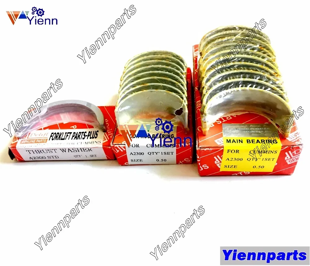Для Cummins A2300 комплект подшипников главного шатуна коленчатого вала подходит для Daewoo D20SC-5, запасные части для дизельного двигателя вилочного погрузчика 
Для Cummins A2300 комплект подшипников главного шатуна коленчатого вала подходит для Daewoo D20SC-5, запасные части для дизельного двигателя вилочного погрузчика