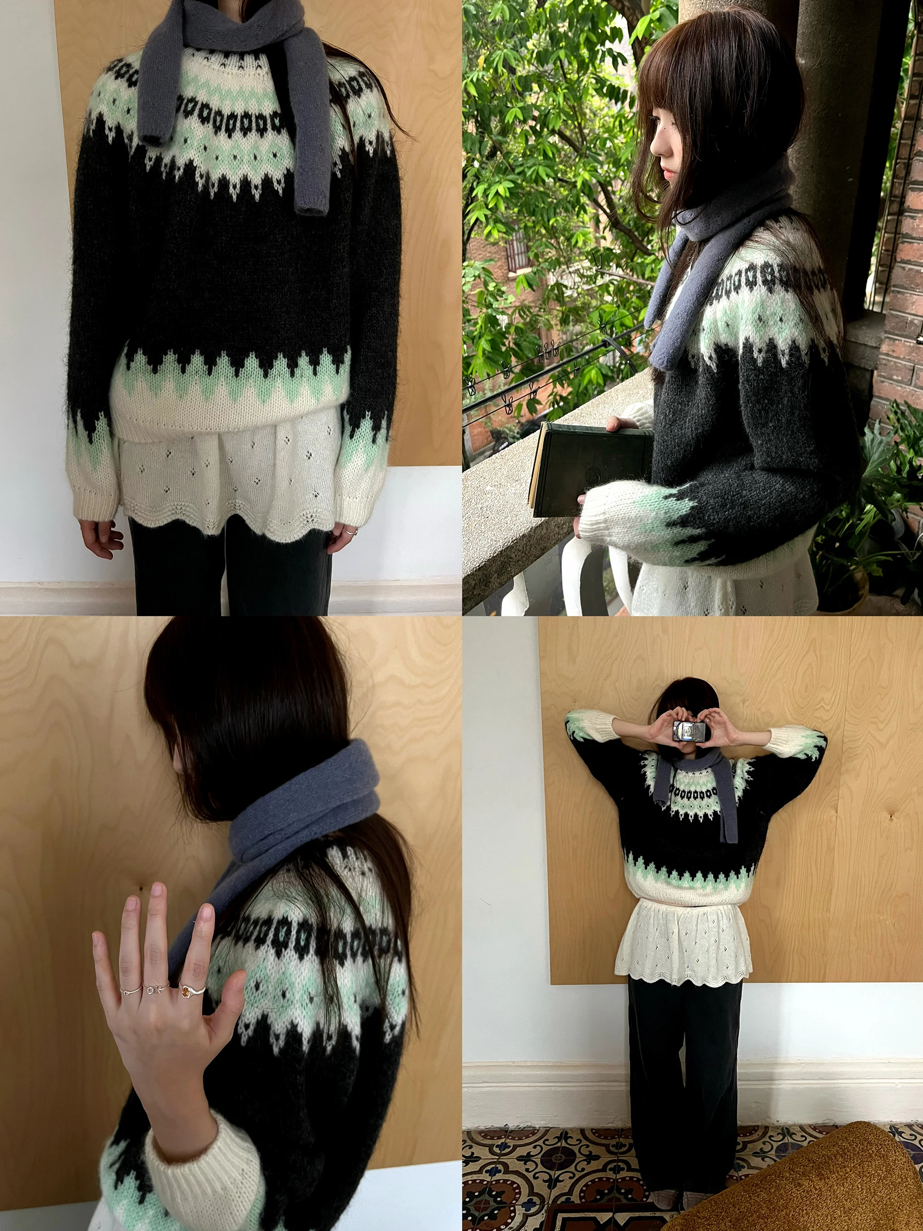 Свободный женский вязаный свитер из смесовой шерсти с длинными рукавами и круглым вырезом, теплый, осенне-зимний, модный, повседневный, комфортный
Свободный женский вязаный свитер из смесовой шерсти с длинными рукавами и круглым вырезом, теплый, осенне-зимний, модный, повседневный, комфортный