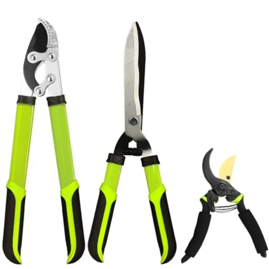 Loppers Hedge Clippers Garden Shears 3PCS Yard Tools Combo Set Tree Shrub and Bush Care Kit for Lawn Garden Branch Cutter with
Loppers Hedge Clippers Garden Shears 3PCS Yard Tools Combo Set Tree Shrub and Bush Care Kit for Lawn Garden Branch Cutter with