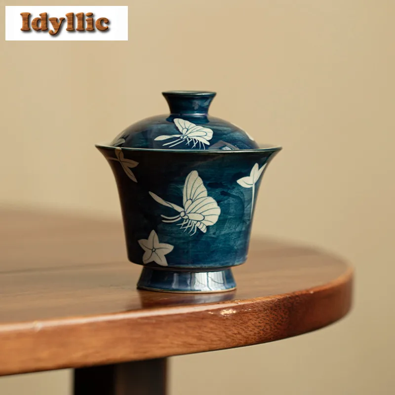 120ml Hand Painted Butterfly Gaiwan Traditional Tea Tureen Tea Bowl With Lid Kit Tea Brewing Cover Bowl Tea Services Decoration
120ml Hand Painted Butterfly Gaiwan Traditional Tea Tureen Tea Bowl With Lid Kit Tea Brewing Cover Bowl Tea Services Decoration